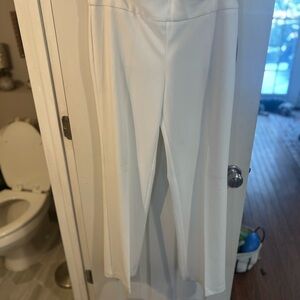 Elegant Women's Straight Leg White Pants